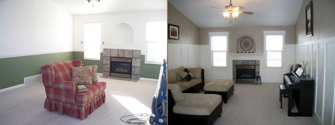 Utah Valley Family Room Remodel Before After
